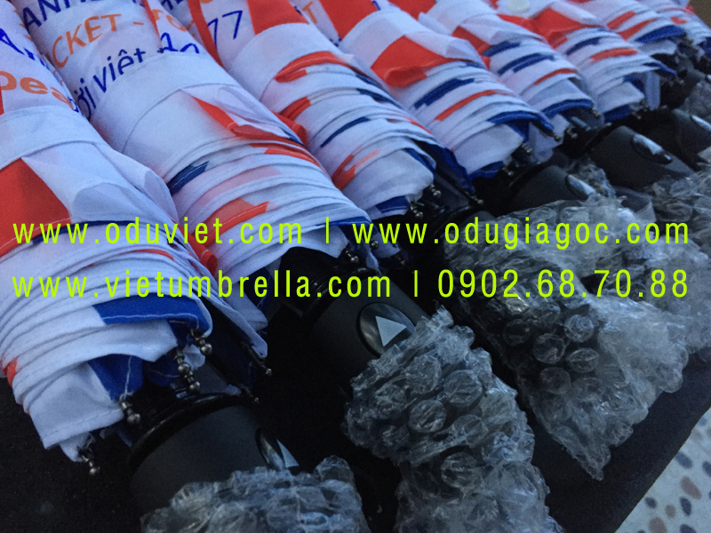 xưởng sản xuất ô dù cầm tay in logo quảng cáo